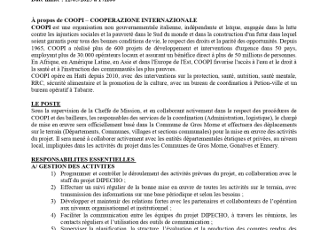 Chargé de mise en œuvre