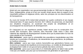 Assistant(e) de projet Protection